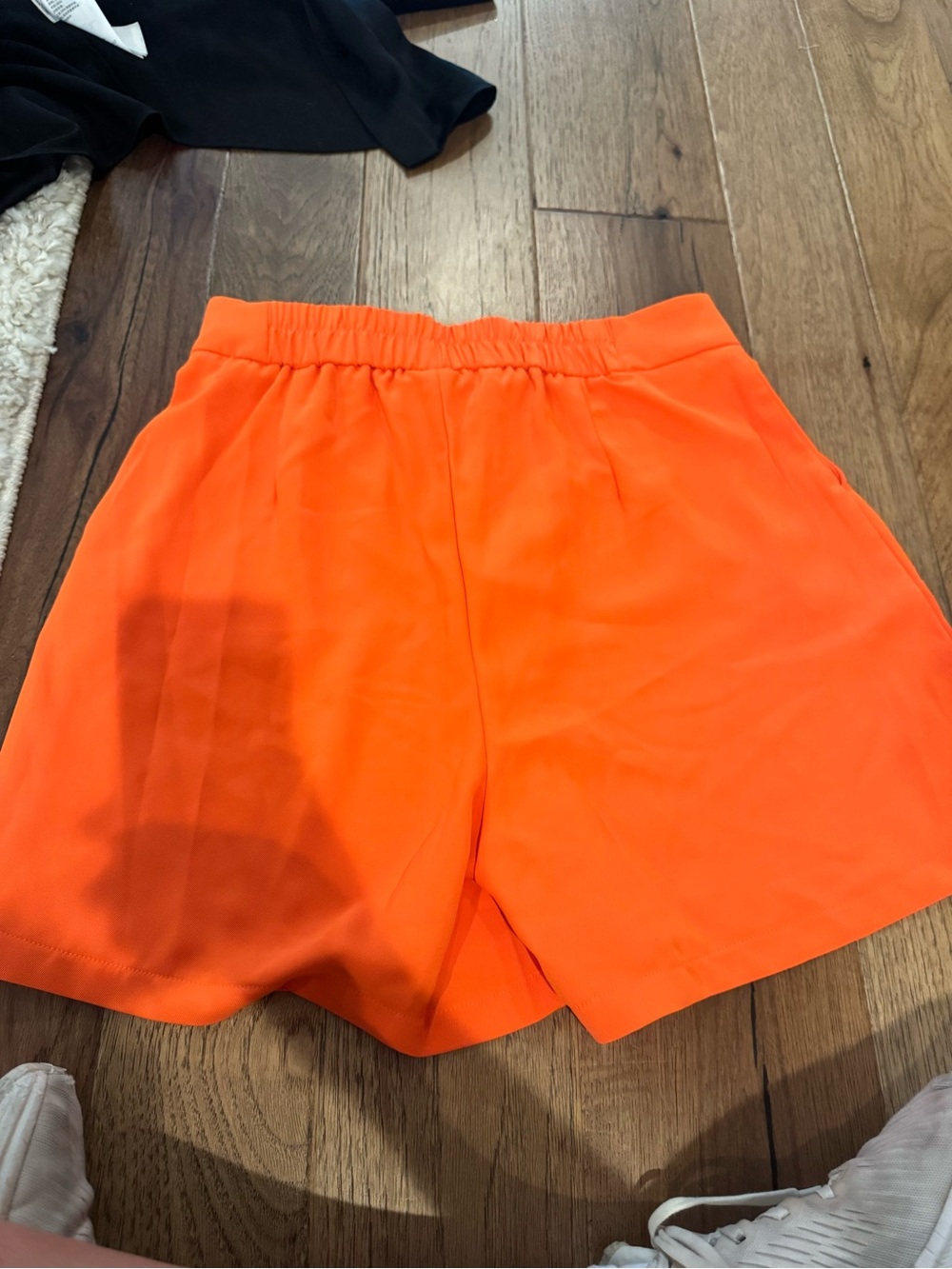 High-Rise Orange Women’s Dress Shorts - Picture 3 of 3